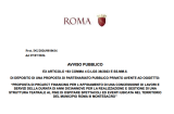 Comune di Roma. Avviso: "Proposta di Project Financing per affidare struttura teatrale nel territorio del Municipio Roma III Montesacro”